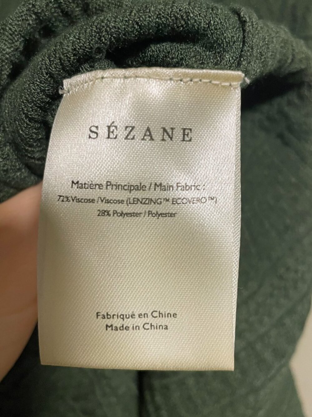 Like New Sezane Estela Lace Up Fancy Knit Maxi Dress Olive Green XS - Picture 6 of 7